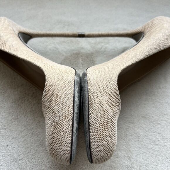 Sergio Rossi Piper Kalika Tan Nude Stiletto Heel Pump Women EU 38 US 7.5-8 Italy - Picture 7 of 16